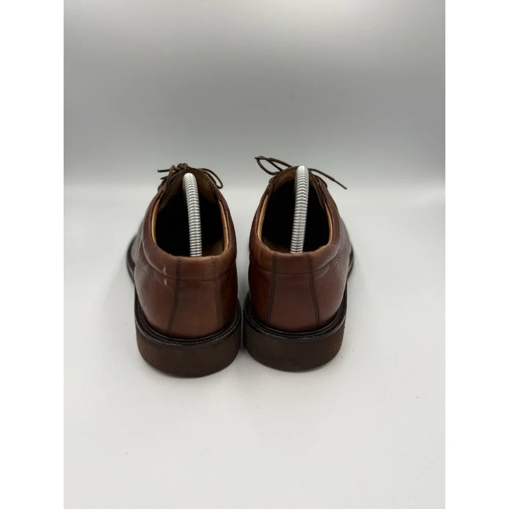 Clarks Oxford Leather Dress Shoe Men's Size 9M Brown Lace Up Italian Made 36845